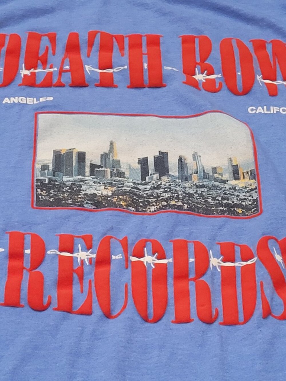 Death Row Records  T-Shirt Mens XL Los Angeles Rap Hip Hop Blue Ripple Junction